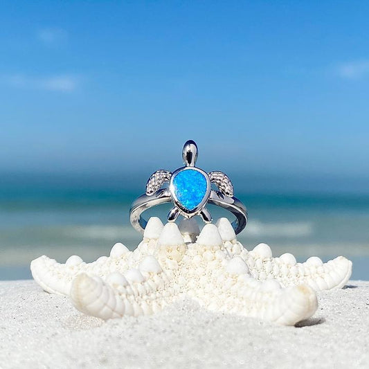 Anillo Tortuga en Ópalo y Plata