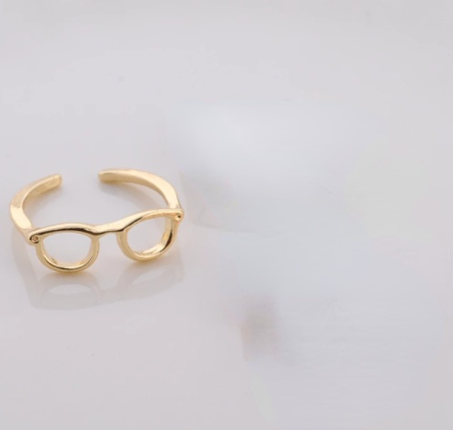 Anillo Ajustable de Lentes estilo Minimalista en Oro y Plata