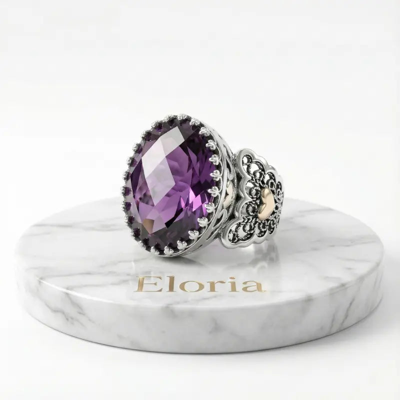 Anillo Amatista Filigrana Nocturna