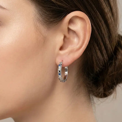 Aros Argollas Eclipse Azul