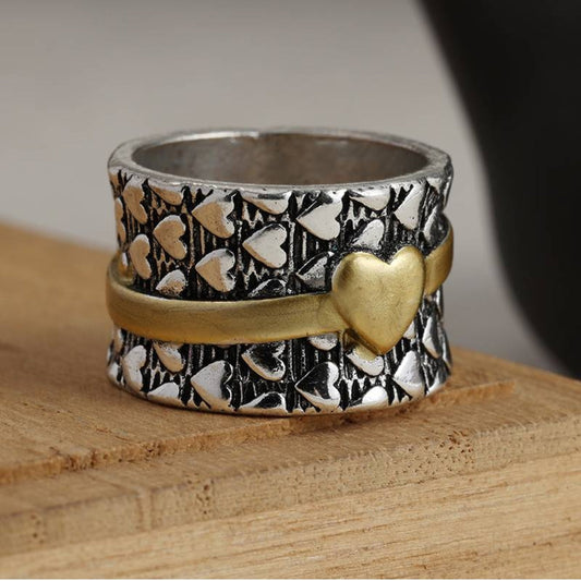 Anillo Amor Dorado Vintage