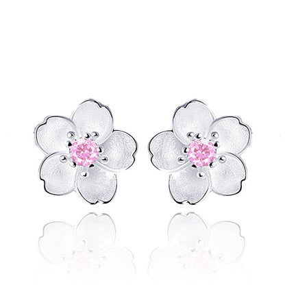Pendientes Flor de Cerezo de Plata 925