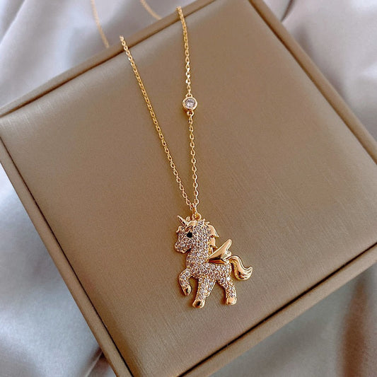 Colgante Unicornio en Circonitas