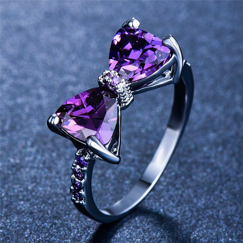 Anillo de Lazo con Piedras Preciosas