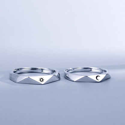 Anillos de  Sol y Luna en Plata