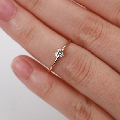 Anillo Corazoncito del Amor en Oro y Plata