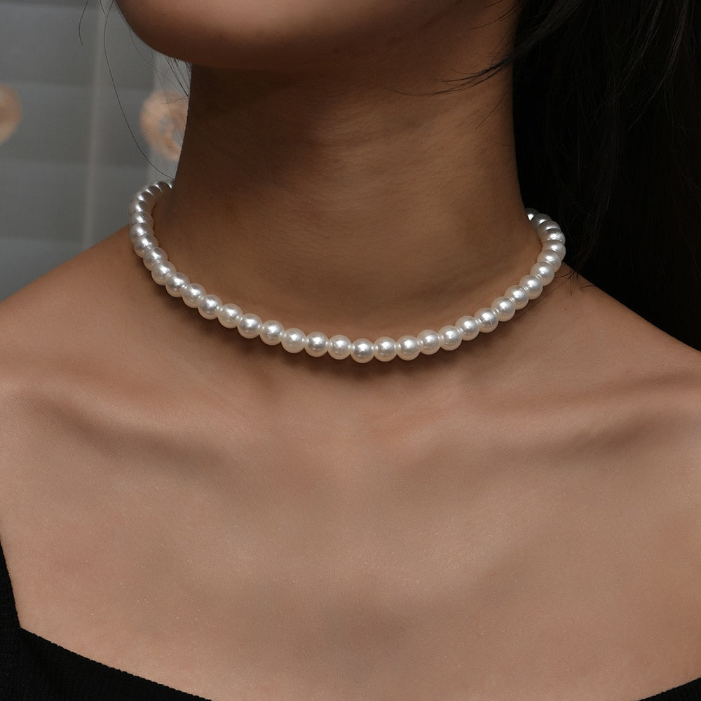 Collar de Perlas Blancas
