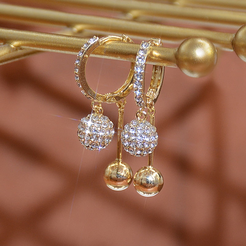 Aretes de Lujo de Perlas y Circonitas