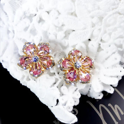Aretes de Zirconio Multicolor en Plata