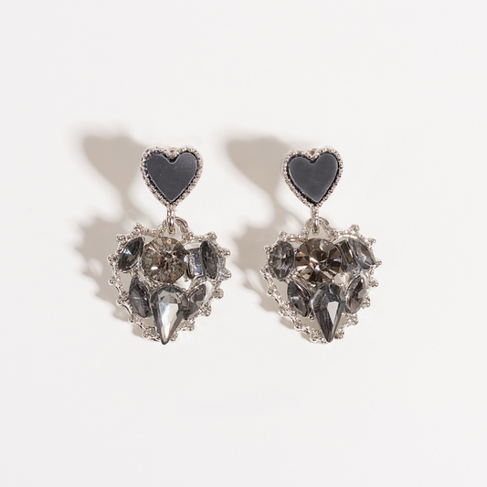 Pendientes de Cristal Negro
