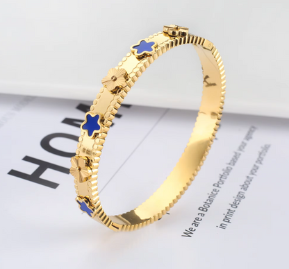 Brazalete de Flores en Oro 18k - Primera Calidad