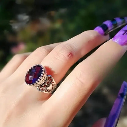 Anillo Amatista Filigrana Nocturna