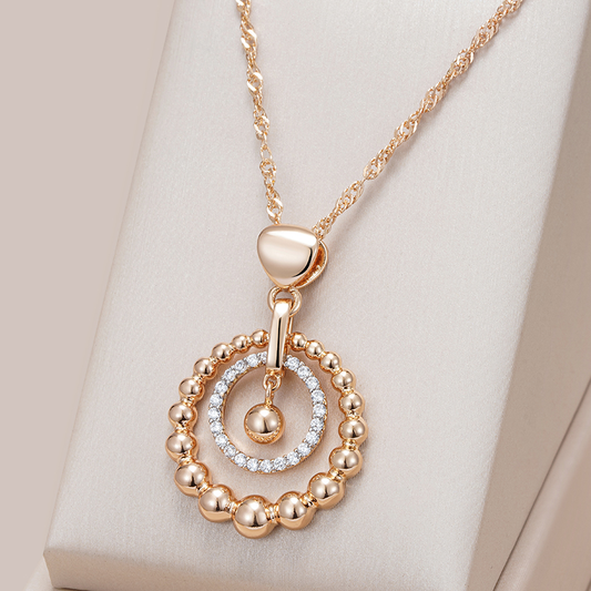 Collar Elegante Redondo Brillante Dorado