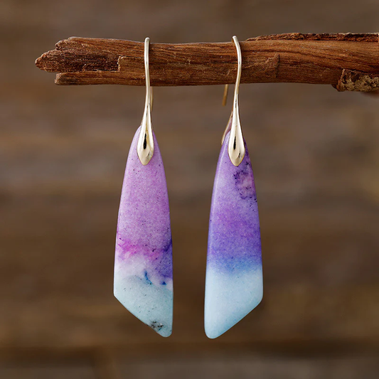 Aretes Morados y Azules Vintage