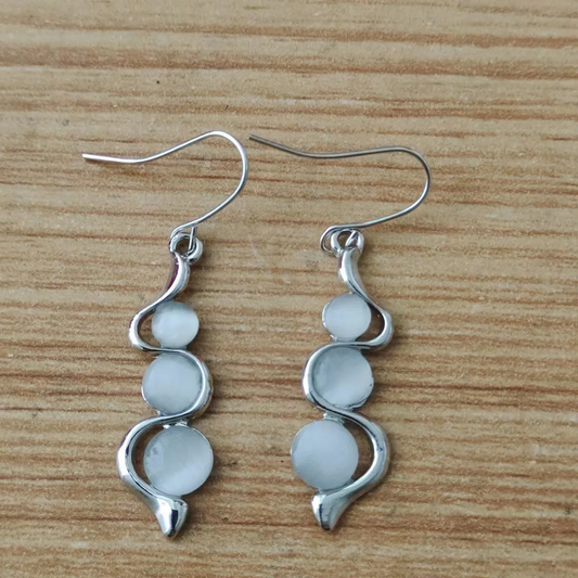 Aretes Colgantes en Ópalo Vintage