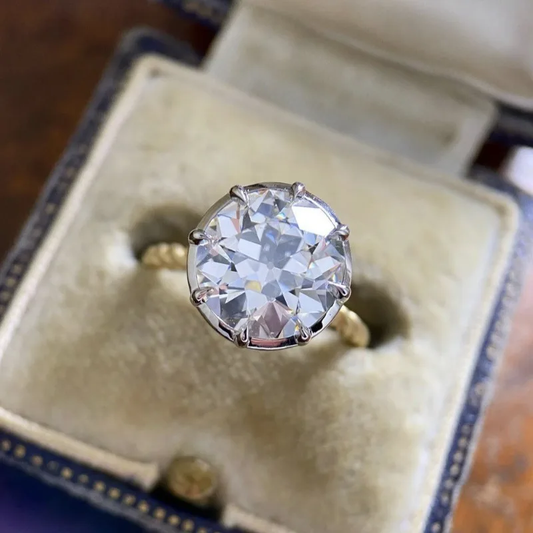 Anillo Vintage Cristal Elegante en Oro