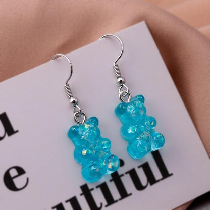 Aretes Ositos Haribo de Resina Moldeada